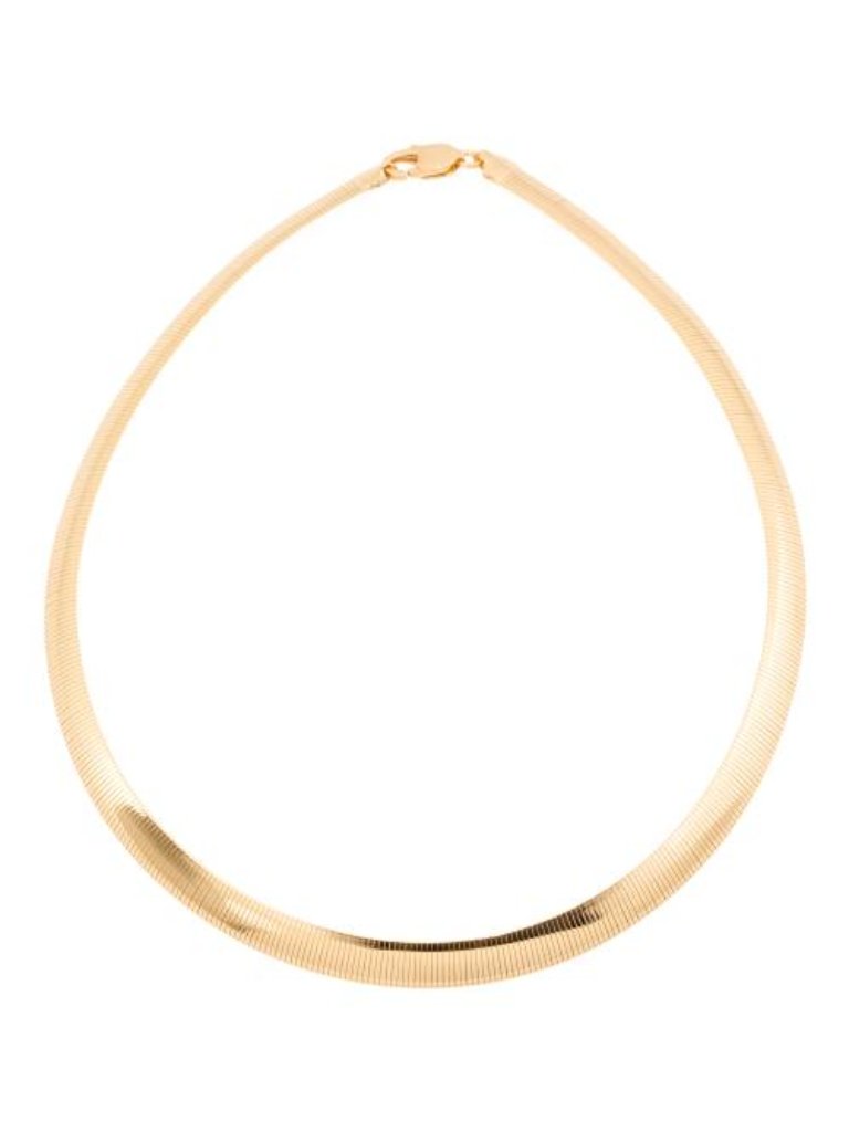 Mia Fiore Made In Italy 14kt Gold Plated Bronze Textured Choker Necklace 130$